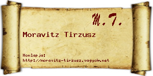 Moravitz Tirzusz névjegykártya